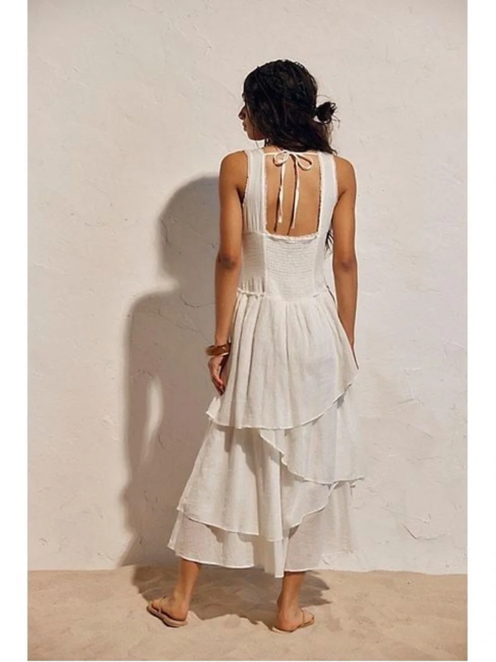 Free People off white ivory in my dreams midi dress